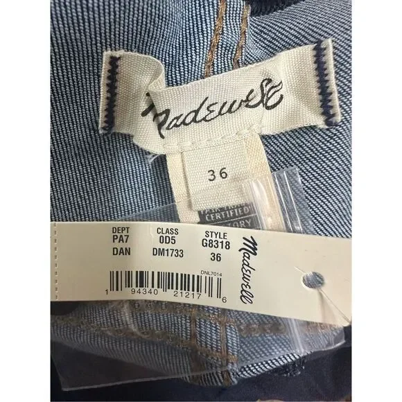 Madewell size 36 Maternity Skinny Jean Danny Wash Full Belly Cover Jeggings New - Picture 6 of 11